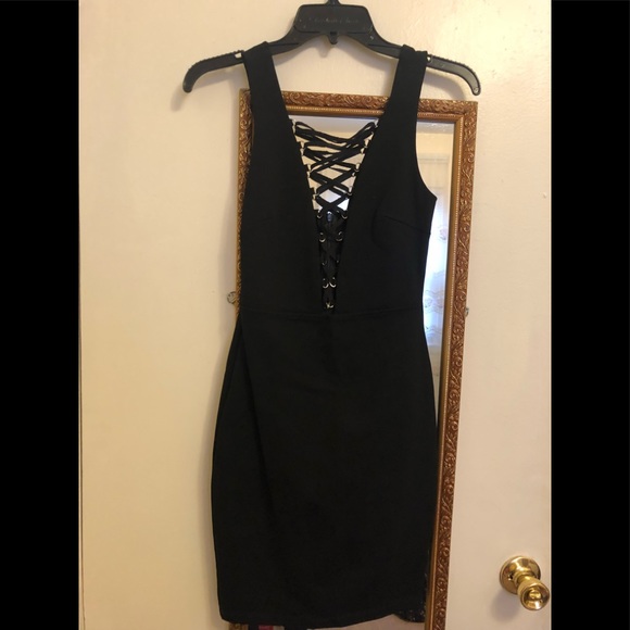 Dresses & Skirts - Black lace up mini dress Dresses & Skirts - Black lace up mini dress